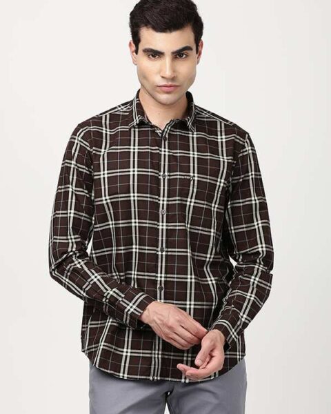 Men Checked Full Sleeve Cotton Shirt