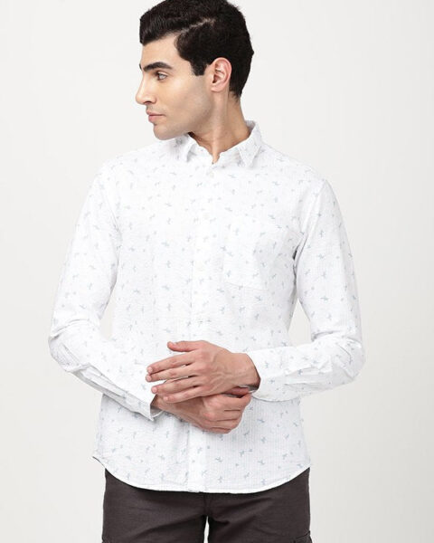 Men Printed Full Sleeve Cotton Shirt