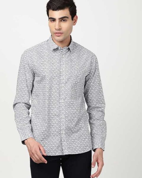 Men Printed Full Sleeve Cotton Shirt