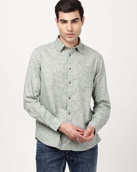 Men Printed Full Sleeve Cotton Shirt