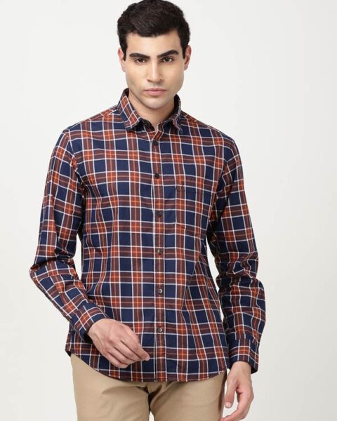 Men Checked Full Sleeve Cotton Shirt