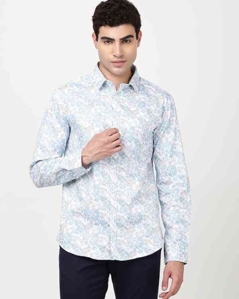 Men Printed Full Sleeve Cotton Shirt