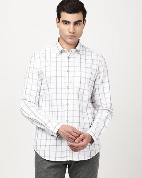 Men Checked Full Sleeve Cotton Shirt