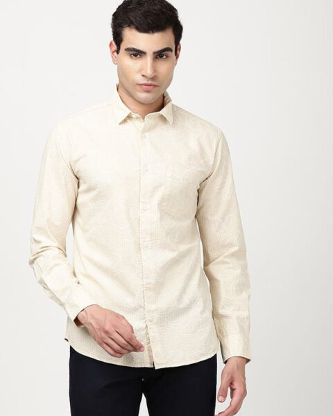 Men Printed Full Sleeve Cotton Shirt