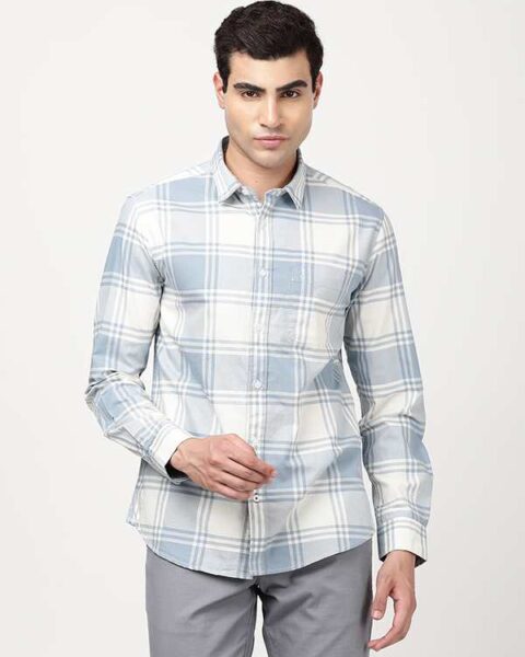 Men Checked Full Sleeve Cotton Shirt