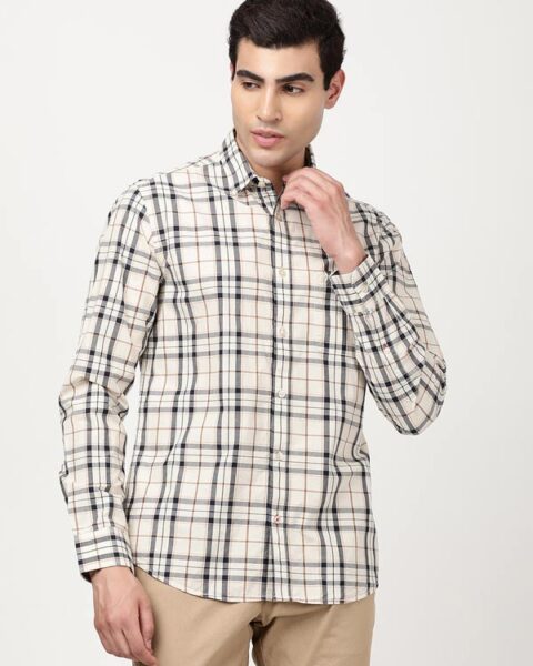 Men Checked Full Sleeve Cotton Shirt
