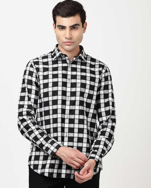Men Checked Full Sleeve Cotton Shirt