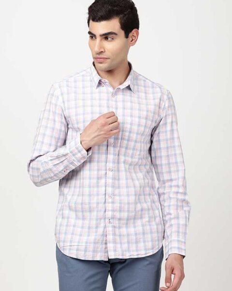 Men Checked Full Sleeve Cotton Shirt
