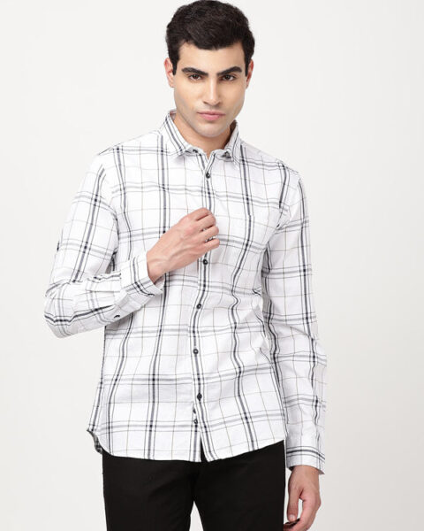 Men Checked Full Sleeve Cotton Shirt