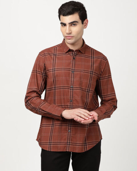 Men Checked Full Sleeve Cotton Shirt