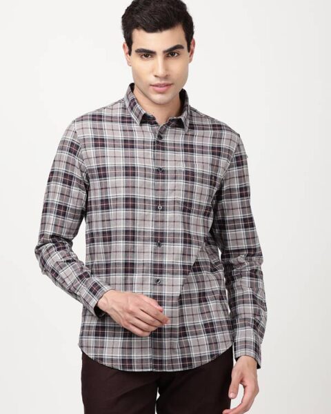 Men Checked Full Sleeve Cotton Shirt