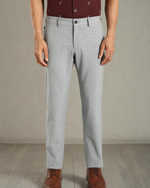 Men Brooklyn Fit Polyester Blend Trouser