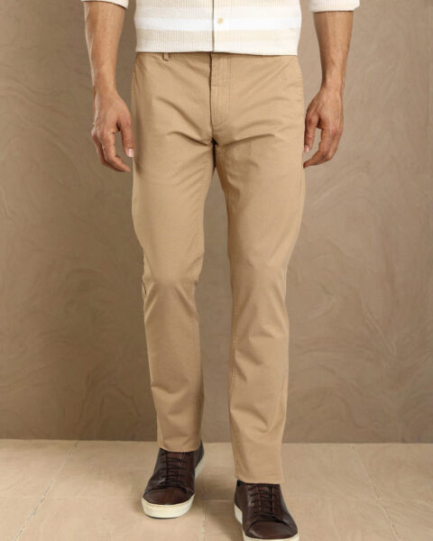 Men Brooklyn Fit Polyester Blend Trouser