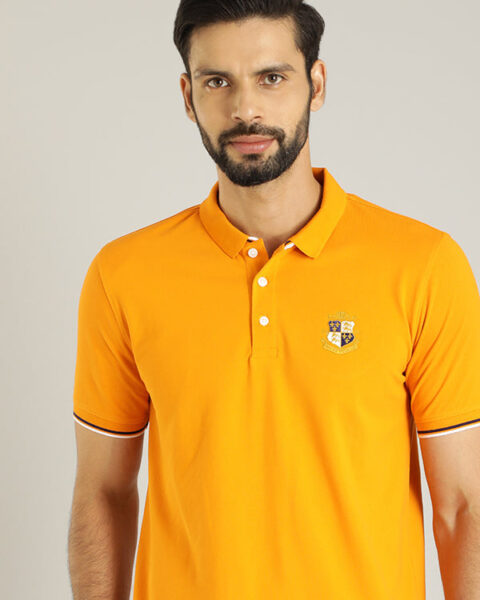 Men Solid Polo T-Shirt