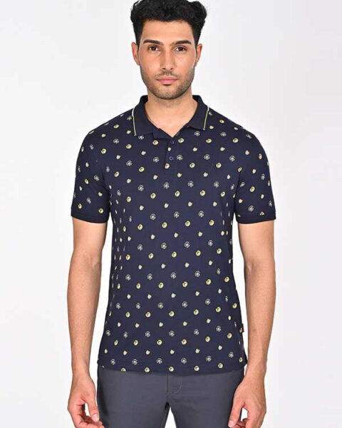 Men Printed Polo T-Shirt