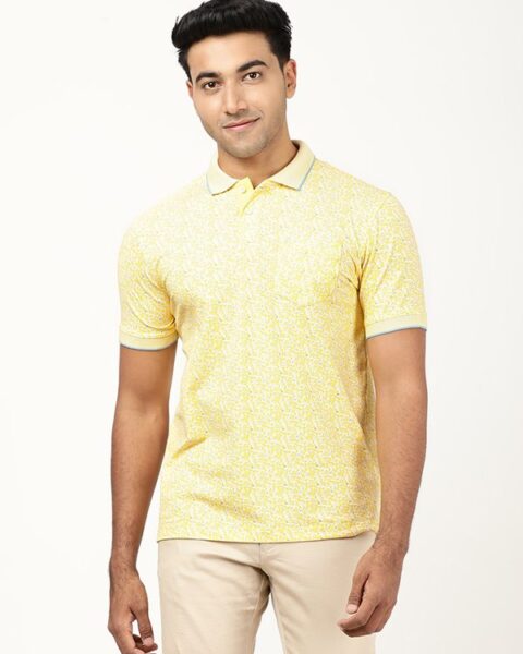 Men Printed Polo T-Shirt