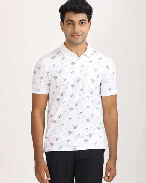 Men Printed Polo T-Shirt