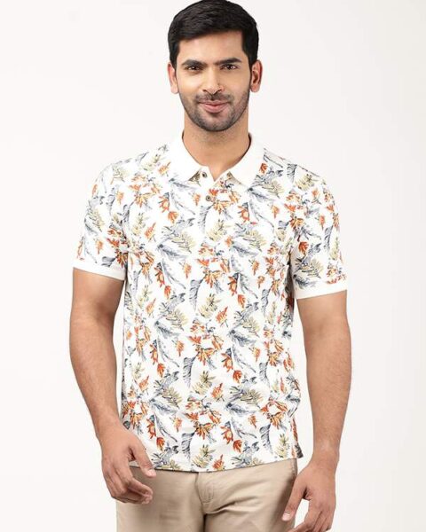 Men Printed Polo T-Shirt