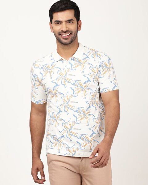 Men Printed Polo T-Shirt