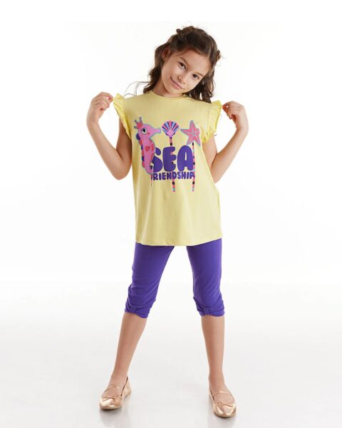 J&JP Kids Girls Printed T-shirt and Pant Set