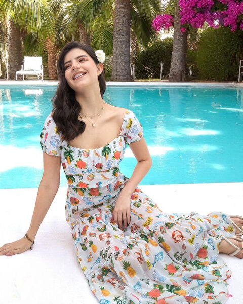 Puff Sleeved Swimsuit with Skirt