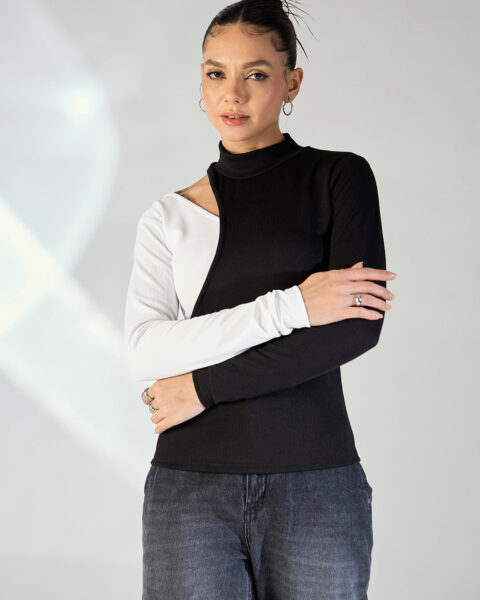 Dual Tone Cutout Top