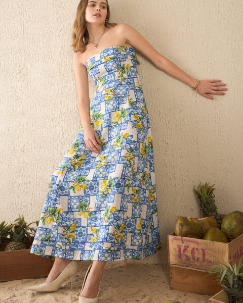 Bandeau Maxi Cotton Dress