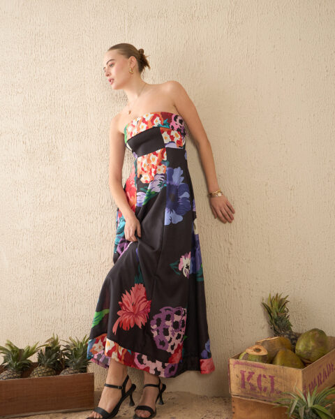 Bandeau Maxi Cotton Dress
